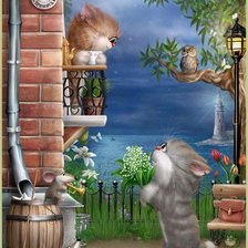 Схема вышивки «Под балконом»