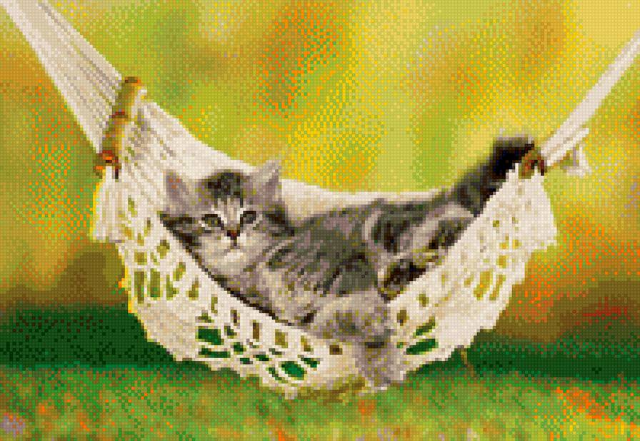 Котенок в гамаке - кот, котенок - предпросмотр