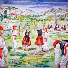 Схема вышивки «Dantzaris txiki»