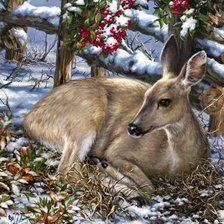 Схема вышивки «олень»