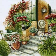 Схема вышивки «Дворик»