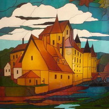 Схема вышивки «Замок»