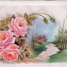 Схема вышивки «пейзаж»