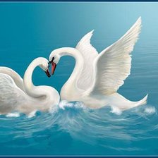 Схема вышивки «лебеди»