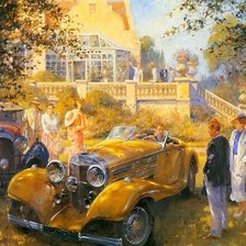 Схема вышивки «Ретро машины»