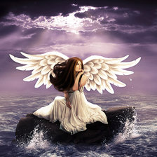 Схема вышивки «ангел»