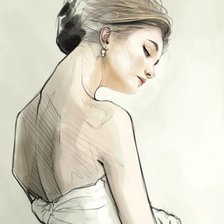 Схема вышивки «Девушка»