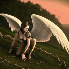 Схема вышивки «ангел»