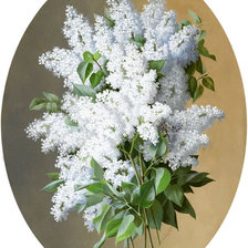 Схема вышивки «белая сирень»