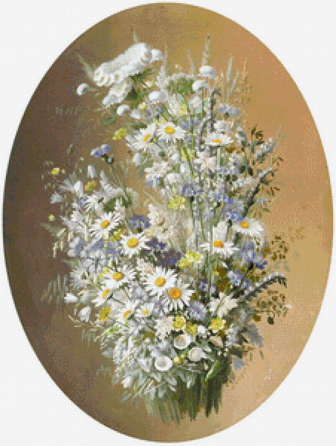 полевые цветы - ромашки., полевые цветы, букет - предпросмотр