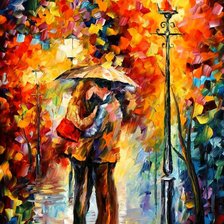 Схема вышивки «Поцелуй под дождем»