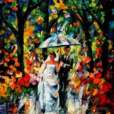 Схема вышивки «Свадьба под дождем»