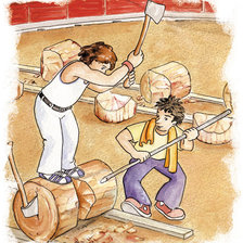 Схема вышивки «Deporte Vasco-Aizkolari infantil»