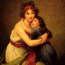 Схема вышивки «автопортрет с дочерью»