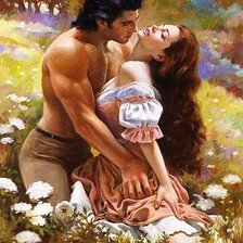 Схема вышивки «двое»