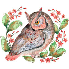 Схема вышивки «нежная совушка»