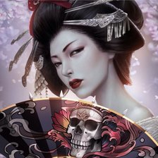 Схема вышивки «Гейша»