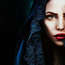 Схема вышивки «Девушка»