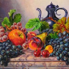 Схема вышивки «натюрморт, фрукты»
