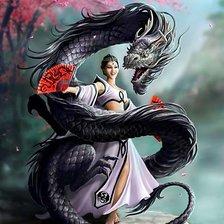 Схема вышивки «дракон»