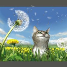 Схема вышивки «кот»