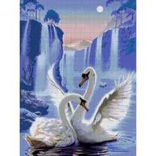 Схема вышивки «лебеди бис»