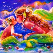 Схема вышивки «мама и доченька»