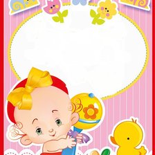 Схема вышивки «метрика малышки»