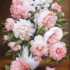 Схема вышивки «Пионы»