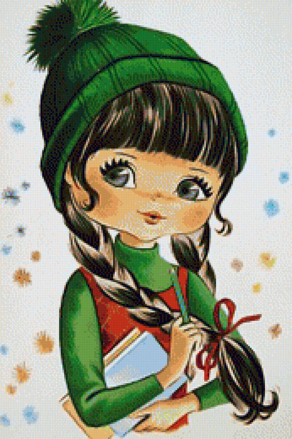 детский винтаж - девочка, книга - предпросмотр