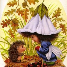 Схема вышивки «девочка в лесу»