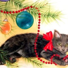 Новогодний кот