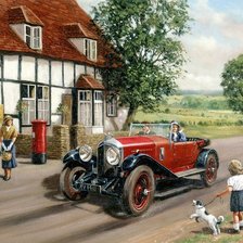 Схема вышивки «ретро машина»