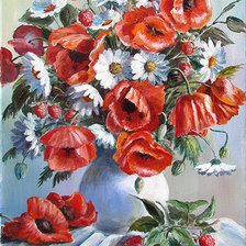 Схема вышивки «маки»