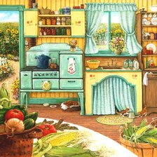 Схема вышивки «Джанет Кррускамп 1 на кухню»