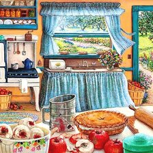 Схема вышивки «Джанет Кррускамп 2 на кухню»