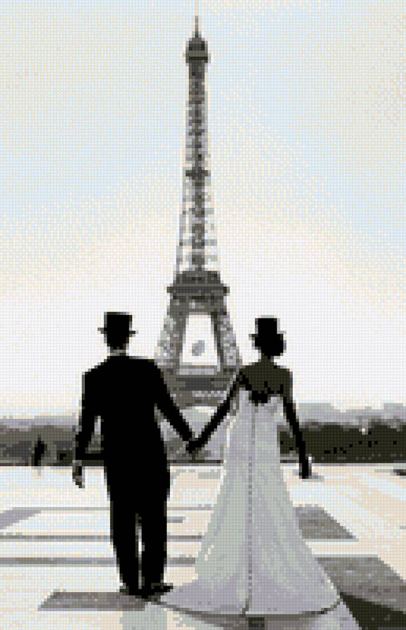 Пара - любовь, париж, пара - предпросмотр