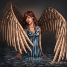 Схема вышивки «ангел»