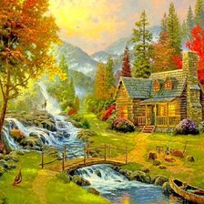 Схема вышивки «Домик»