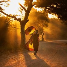 Схема вышивки «девушка под зонтом»