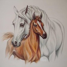 Схема вышивки «лошади»