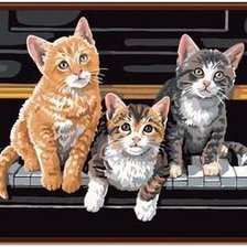 Схема вышивки «Котята»