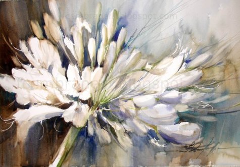 акварель цветы - картина, цветы, акварель - оригинал