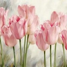 Схема вышивки «тюльпаны»