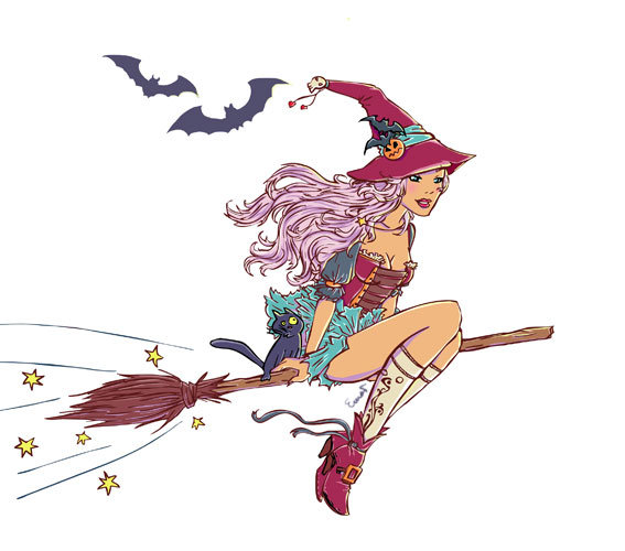 ведьмочка - ведьма, метла - оригинал