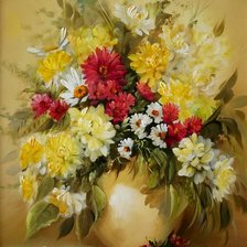 Схема вышивки «Золотистый букет»