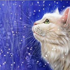 Схема вышивки «Снежный кот»