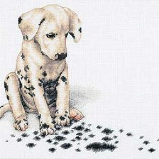 Схема вышивки «долматинец»