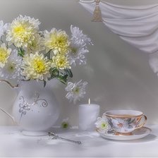 Схема вышивки «нежность хризантем»