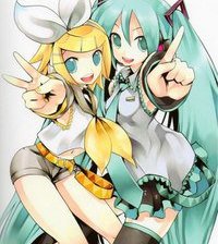 Схема вышивки «рин и мику»